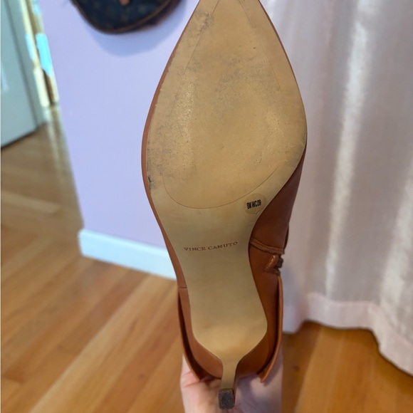Vince Camuto Brown Heeled Foldover Kammitie Boots - Picture 9 of 15